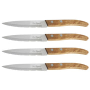 Lou Laguiole Set of 4 Steak Knives Wooden Handles
