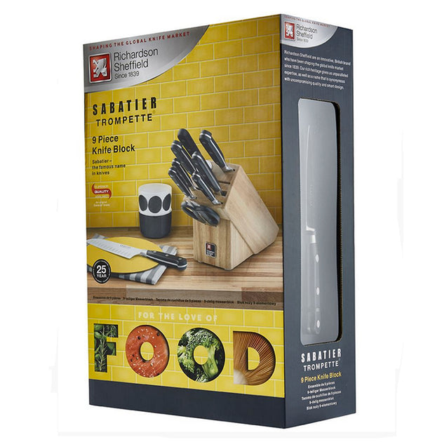 Richardson Sheffield Sabatier Trompette 9 Piece Knife Block Set