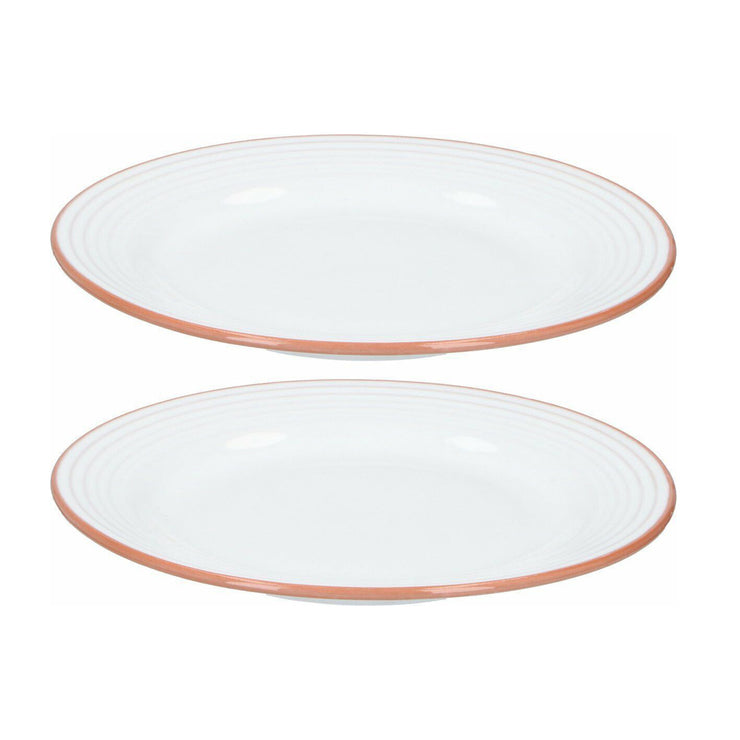 Jamie Oliver Get Inspired Set of 2 Dinner Plates 28 cm White Glazed Terracotta