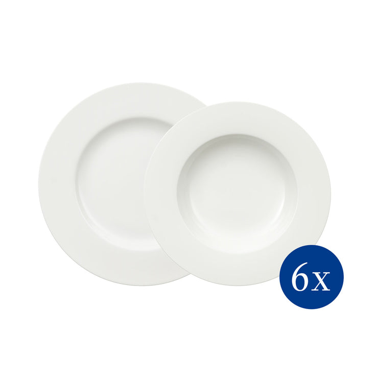 Villeroy & Boch Royal 12 Piece Premium Bone Porcelain Dining Plate Set