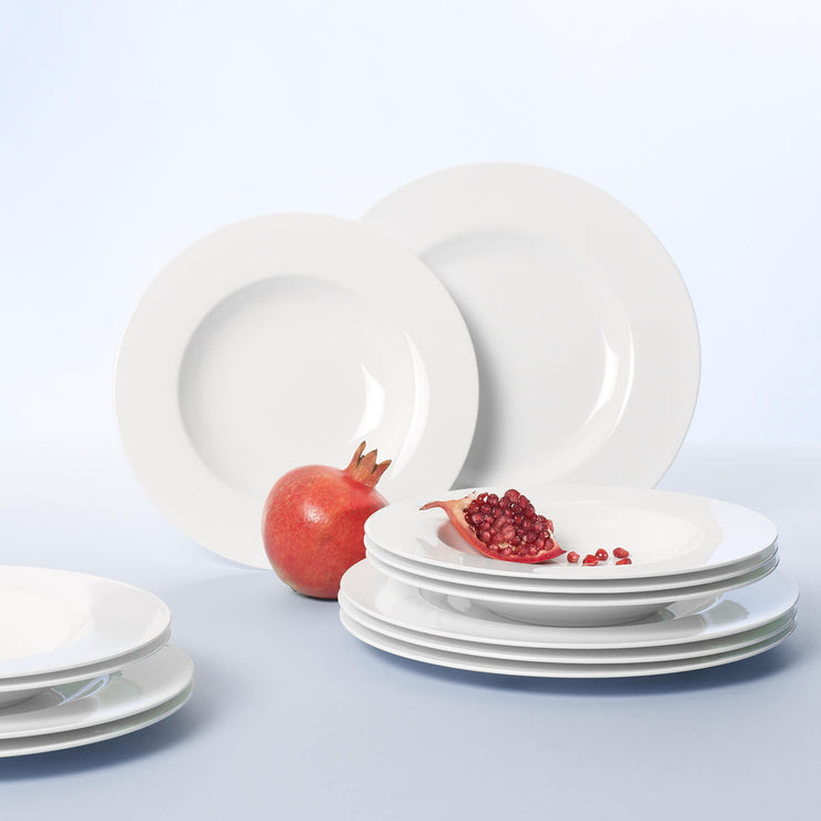 Villeroy & Boch Royal 12 Piece Premium Bone Porcelain Dining Plate Set