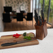Sabatier 5 Piece Kitchen Knife Set with Acacia Wood Block