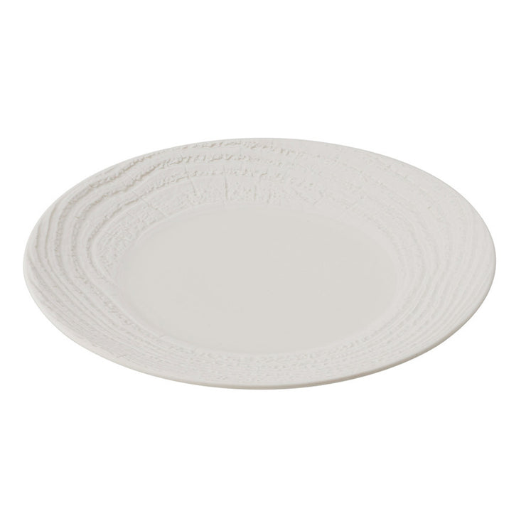 Revol Arborescence Set of 4 Porcelain Ivory Round Dinner Plates 28cm