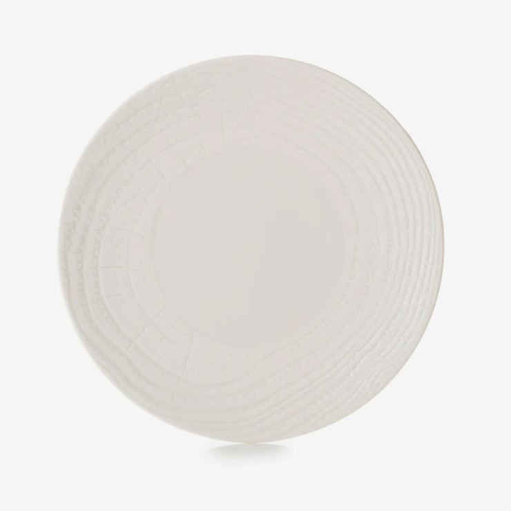 Revol Arborescence Set of 4 Porcelain Ivory Round Dinner Plates 28cm