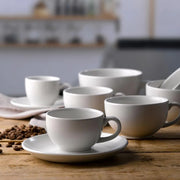 Churchill China Set of 6 White Cafe Cappuccino Cups 170 ml