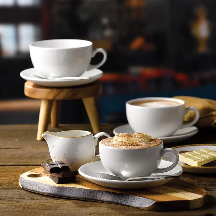 Churchill China Set of 6 White Cafe Cappuccino Cups 170 ml