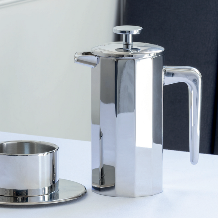 Elia Double Wall 18/10 Stainless Steel Insulated 6 Cup Cafetiere