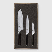 Kai Shun Classic 8.5 cm Paring, 15 cm Utility & 16 cm Santoku Knife Set