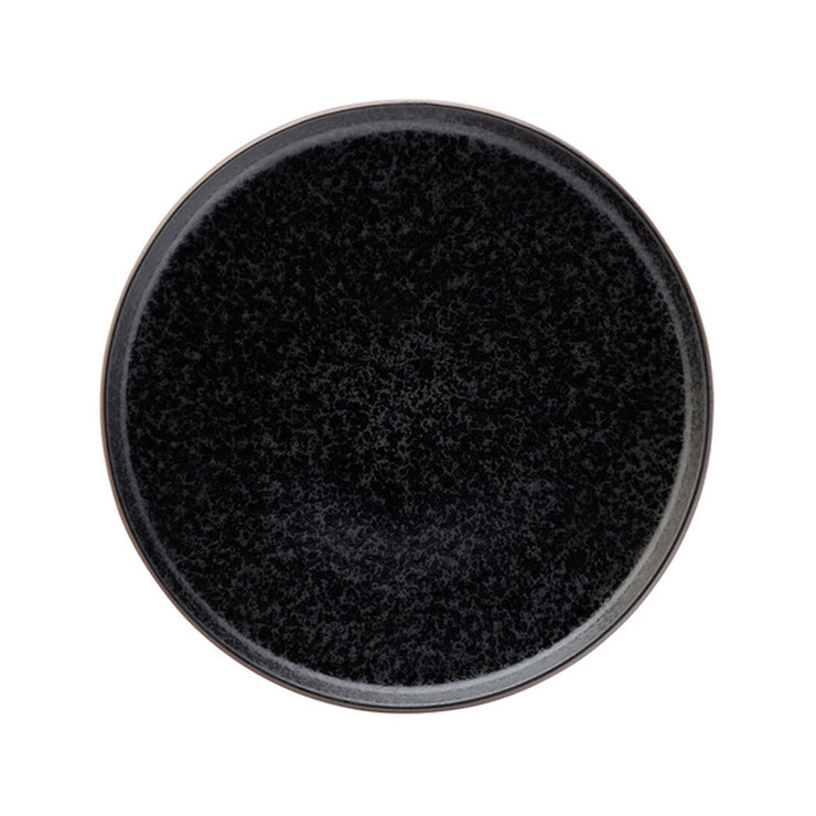 Utopia Obsidian 20 cm Black Reactive Glaze Serving Plate