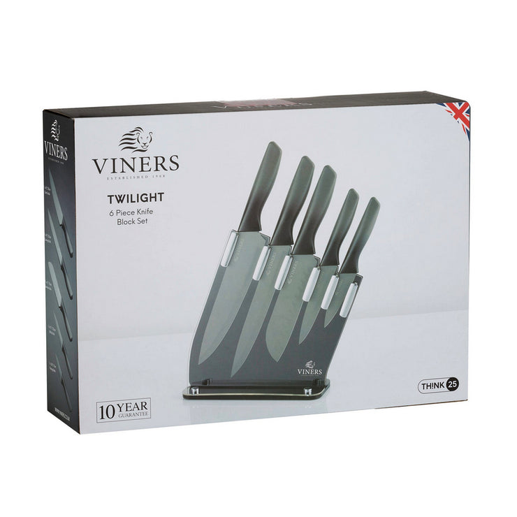 Viners Twilight 5 Piece Kitchen Knife Block Set