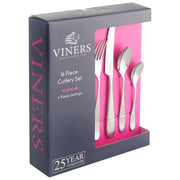 Viners Glamour 16 Piece Stainless Steel Hammered Cutlery Set