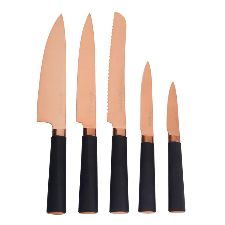 Viners Titan Copper 5 Piece Kitchen Knife Set