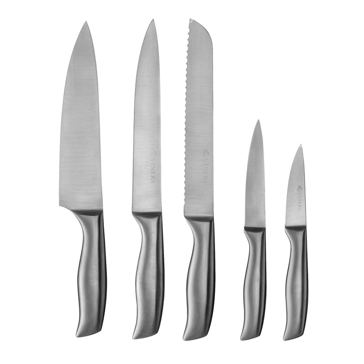Viners Acacia Modern 5 Piece Kitchen Knife Block Set – Select Homeware