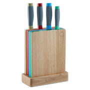 Viners Assure Colour Coded Kitchen Knife Block & Chopping Board Set