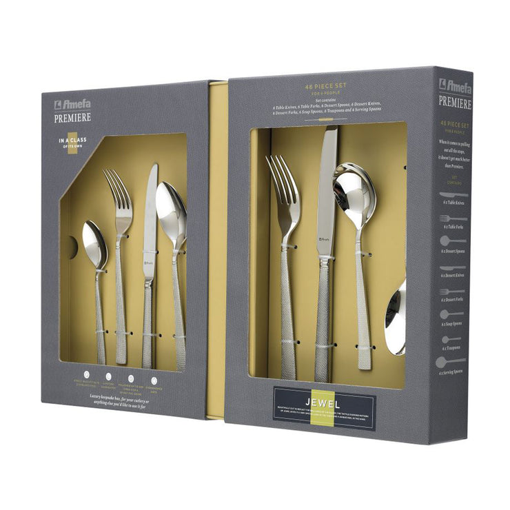 Amefa Premiere Jewel 46 Piece 18/10 Stainless Steel Cutlery Set