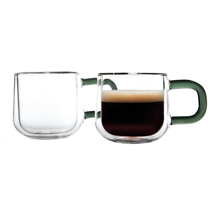 Ravenhead Set of 2 Double Walled Contemporary Glass 9 cl Espresso Cups