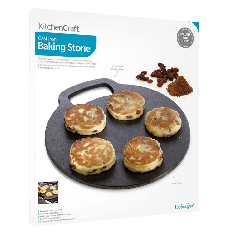 Kitchen Craft Circular Cast Iron 27 cm Griddle Baking Stone