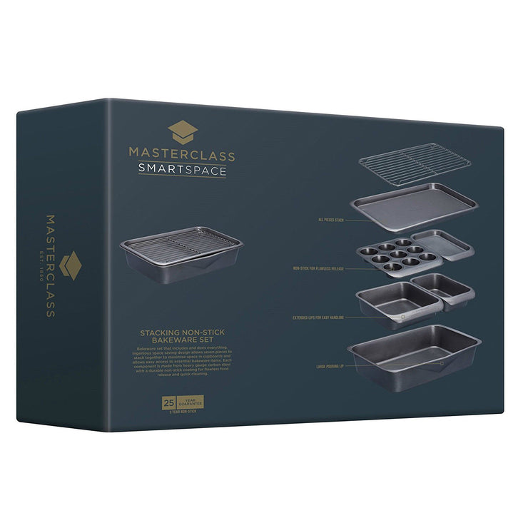 Masterclass Smartspace 7 Piece Stacking Non Stick Baking & Roasting Tin Set