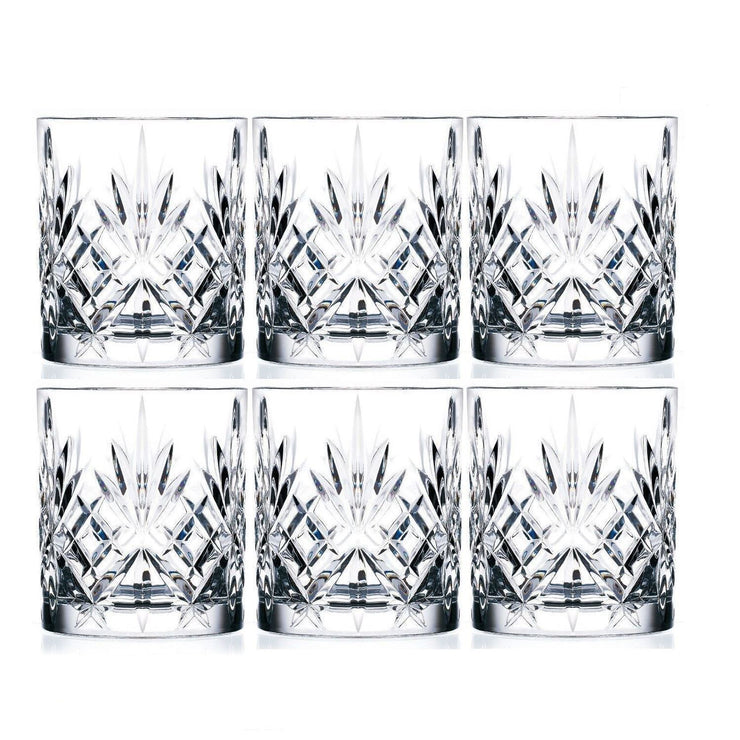 RCR Melodia Set of 6 Italian Crystal 23cl Whiskey Tumbler Glasses