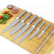 Salter 7 Piece Stainless Steel Kitchen Knife Set with Bamboo Block