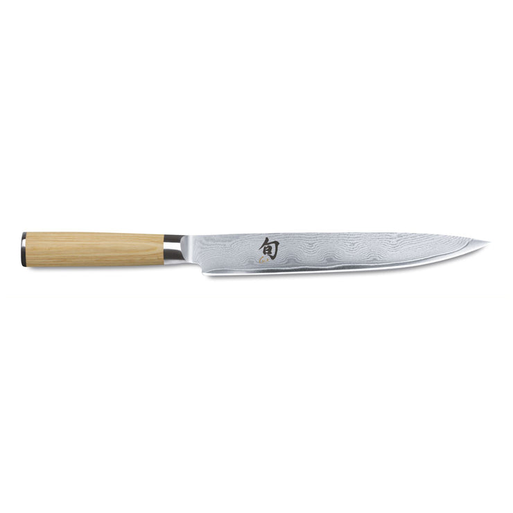 Kai Shun Classic White Series 32 Layer Stainless Damascus Steel 23 cm Slicing Knife