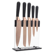 New in 💕 Price: ¢ 550 5pc Kitchen Knife Set & Block - Brooklyn by Taylors  Eye Witness. Rose Gold Coloured Bolsters, Finely Ground Razor …