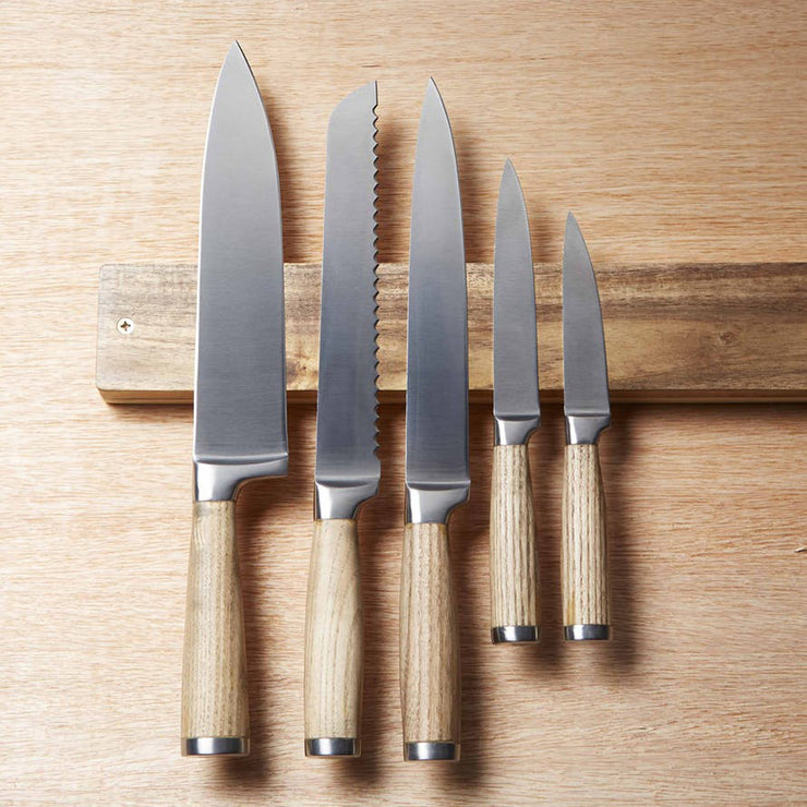 KitchenCraft Natural Elements Acacia Wood Magnetic Knife Holder