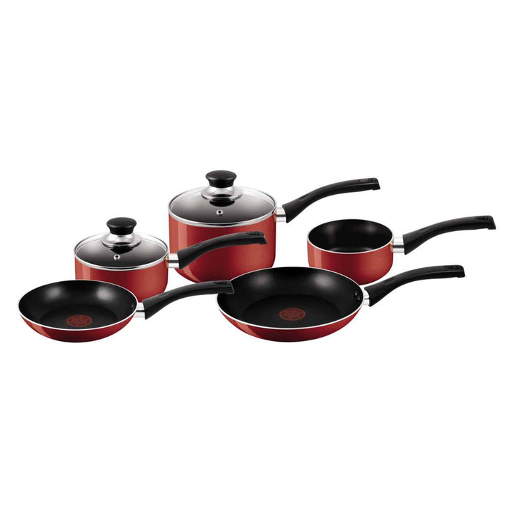 Tefal Bistro Red 5 Piece Kitchen Pan Set with Thermospot Technology