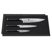 Kai Shun 3 Piece Damascus Folded Steel Kitchen Knife Set