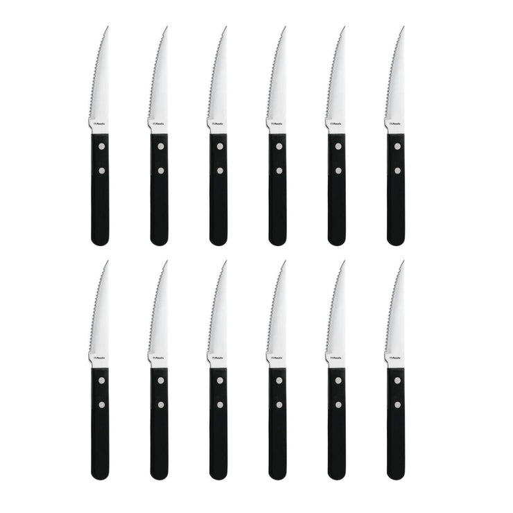 Amefa Set of 12 Stainless Steel Pizza Steak Knives