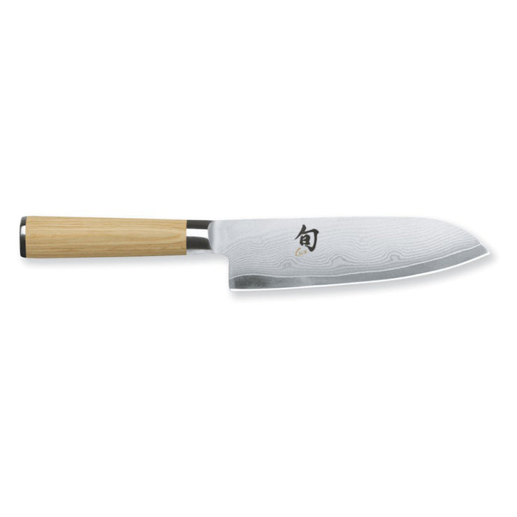 Kai Shun Classic White Series 32 Layer Stainless Damascus Steel 18cm Santoku Knife