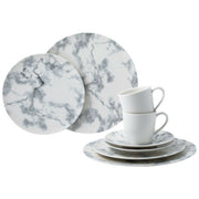 Villeroy & Boch Marmory White Marble Effect Porcelain 8 Piece Tableware Serving Set
