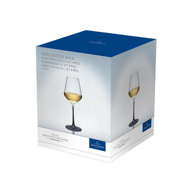 Villeroy & Boch Manufacture Rock Set of 4 White Wine Glasses 380 ml