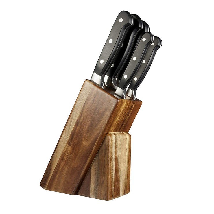 Taylors Eye Witness 5 Piece Acacia Wood Kitchen Knife Block Set