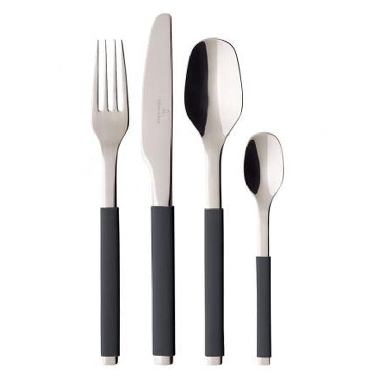 Villeroy & Boch S+ Cosy Grey 24 Piece Cutlery Set