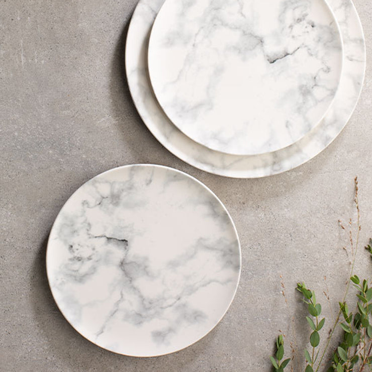 Villeroy & Boch Marmory White Marble Effect Porcelain 8 Piece Tableware Serving Set
